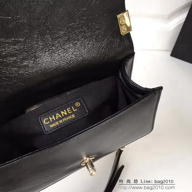 香奈兒CHANELCHANE2018FW款皺紋小牛皮單肩斜挎鏈條包 DSC2025